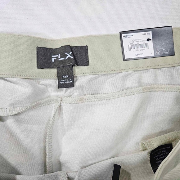 FLX Shorts Mens 2XL Green Tie Dye Stretch Drawstring Leisure Pockets Breathable - Picture 9 of 10